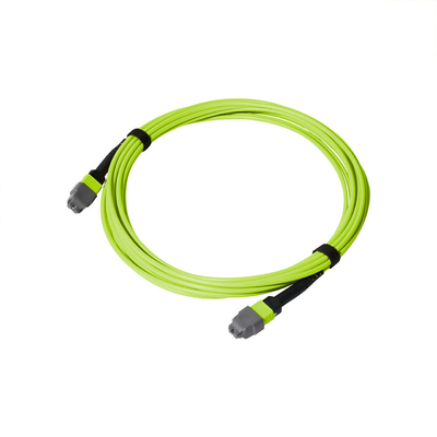 24ファイバー マルチモード MPO MTP 光ファイバーケーブル イン ライムグリーン LSZH ジャケット