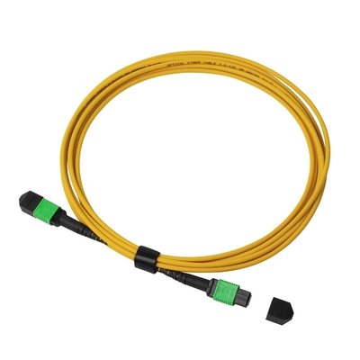 3m 10ft MTP-12 APC 女性からMTP-12 APC 女性 シングルモード OS2 Plenum MPO パッチコード 黄色