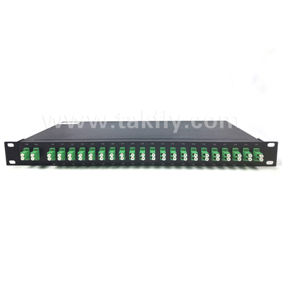 100GHz AWG 40CH DWDM MUX DEMUX ファイバー高さ -100-0μm,ケーブル直径 0.9mm