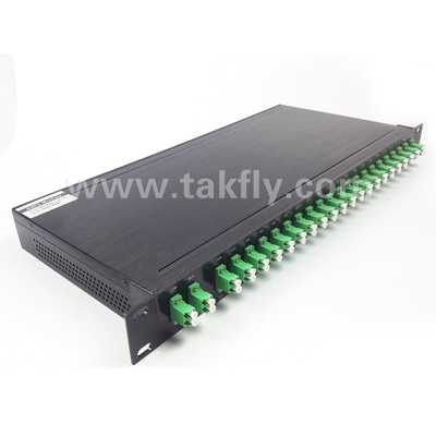 100GHz AWG 40CH DWDM MUX DEMUX ファイバー高さ -100-0μm,ケーブル直径 0.9mm