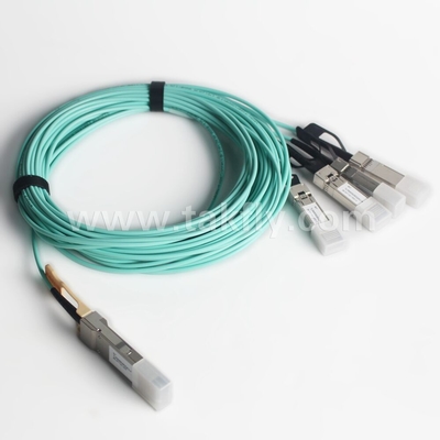 100Gb/s QSFP28 から 4x SFP28 ブレイクアウトアクティブ光ケーブル AOCケーブル 急速データ転送