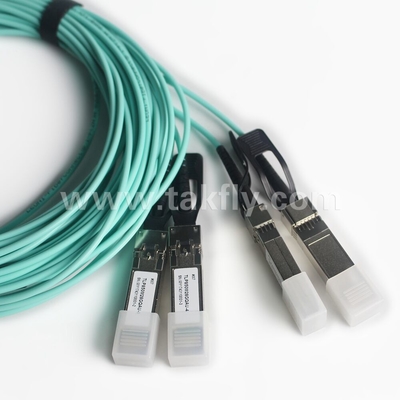 100Gb/s QSFP28 から 4x SFP28 ブレイクアウトアクティブ光ケーブル AOCケーブル 急速データ転送