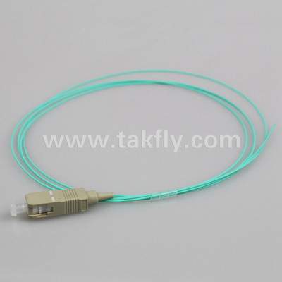 SC UPC 0.9mm SX OM3 光ファイバー・ピグテール 1.5M 高回帰損失 UPC SM≥50dB 低インタークション損失 ≤0.3dB