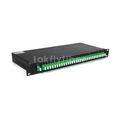 1x32 光ファイバー PLC スプリッタ CATV WDM 1U 19 インチラックマウントでIP