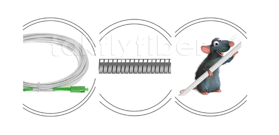 G657A2 SC APC 光ファイバーパッチコード 装甲ファイバーパッチケーブル SM 3.0mm