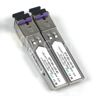 1.25G SFP BIDI モジュール Tx1490/Rx1550nm 80KM SMF DDM LC CISCO JUNIPER HUAWEI コンパティブル