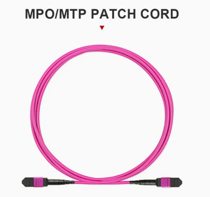 柔軟なMPO/MTP 12ファイバー 光ファイバーパッチコード -20C- 70C 異なる環境のために