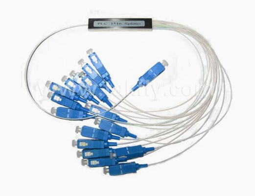 1X16 FTTX ミニスチールチューブ 光ファイバー PLC スプリッタケーブル 直径0.9mm