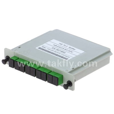 1*8 シングルモード G657A1 ファイバーカセット型 LGX PLC スプリッタ SC/APCコネクタ 高信頼性と安定性
