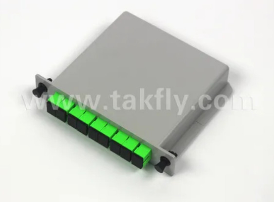 1*8 シングルモード G657A1 ファイバーカセット型 LGX PLC スプリッタ SC/APCコネクタ 高信頼性と安定性