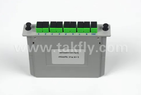 1*8 シングルモード G657A1 ファイバーカセット型 LGX PLC スプリッタ SC/APCコネクタ 高信頼性と安定性