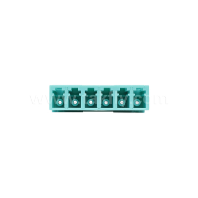 LC/PC 6 Ways アダプタ MM OM3 (水) OM4 (紫) ブルー フレンズなし