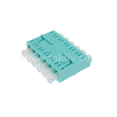 LC/PC 6 Ways アダプタ MM OM3 (水) OM4 (紫) ブルー フレンズなし