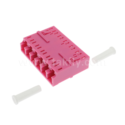 LC/PC 6 Ways アダプタ MM OM3 (水) OM4 (紫) ブルー フレンズなし