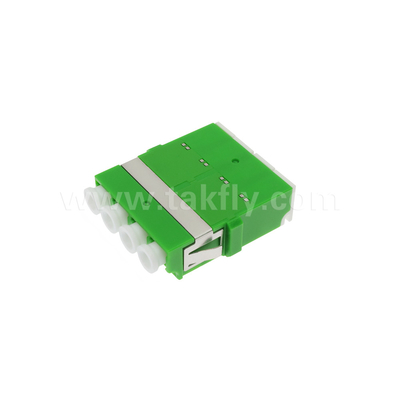 4 ポート 高密度 LC/APC クアッドタイプ 内部シャッターアダプター シングルモード OS2,ネットワーク用 フレンズなしの緑色