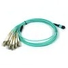8-24 コア OM3 MPO ファイバーパッチコード MPO-MPO LSZH/PVC
