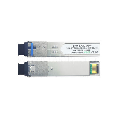 SFP 1.25Gbps 20KM SC データセンター AI FTTX用の双方向光学トランシーバーモジュール