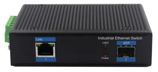 産業用 PoE スイッチ 1 ポート 10/100/1000Mbps PoE + 1 ポート 1000Mbps SFP ファイバー (DF-1FG-1GPI)