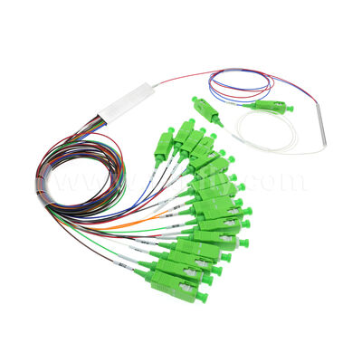 1x2FBT + 1x16 PLC MINI 0.9MM 光ファイバーPLCスプリッター