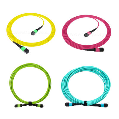 データセンターFTTX用MPO/MTPパッチコードシングルモードマルチモードLSZH 8芯/12芯/24芯光ファイバーケーブル