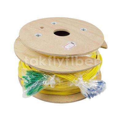 48コア 高密度光ファイバーブレイクアウトケーブルとLSZHシートマルチファイバーケーブル組