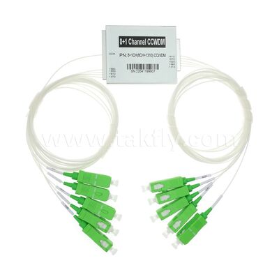 CCWDM 8+1 チャンネルコンパクト粗い波長分割マルチプレクサ G657A1 データセンター FTTX 用光ファイバ