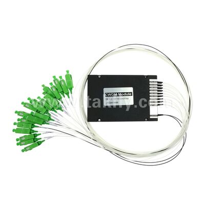 CWDM 8+1 チャンネル MUX & DEMUX ABS モジュール データセンター FTTX 用光ファイバー