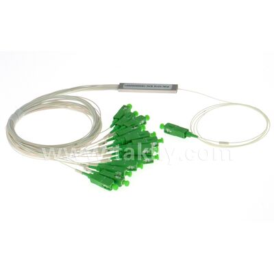 光ファイバーPLCスプリッター 1*N スチールチューブ SC APC/UPC 0.9mm データセンター通信FTTX用