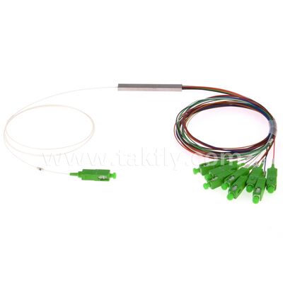 PLC スプリッタ 0.9 ミリメートル色コンセントミニ鋼管 SC APC/UPC 光ファイバーデータセンターテレコム FTTX
