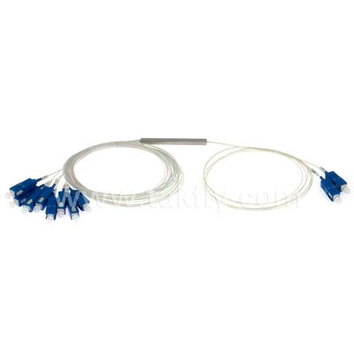 ファイバーオプティックPLCスプリッタ 2*N スチールチューブSC APC/UPC 0.9mm データセンター 通信 FTTX