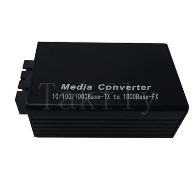 ミニ100M ファストイーサネットメディアコンバーター,10/100Base-TXから100Base-FX,アルミニウムハウジング,100kmまで拡張