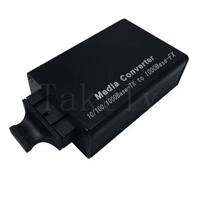 ミニ100M ファストイーサネットメディアコンバーター,10/100Base-TXから100Base-FX,アルミニウムハウジング,100kmまで拡張