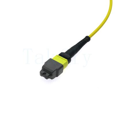 12F MTP(M) ️ MTP(F) APCパッチコード,SM G657A1,1m,3.0mm,LSZH黄色,曲がり感受性のないブート,低損失