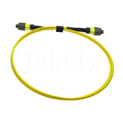 12F MTP(M) ️ MTP(F) APCパッチコード,SM G657A1,1m,3.0mm,LSZH黄色,曲がり感受性のないブート,低損失