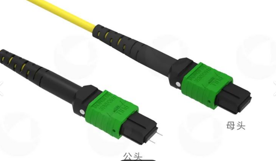 12F MTP(M) ️ MTP(F) APCパッチコード,SM G657A1,1m,3.0mm,LSZH黄色,曲がり感受性のないブート,低損失