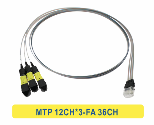 3*12F MTP から 36CH FA ファイバーアレイ ファイバーオプティックパッチコードケーブル