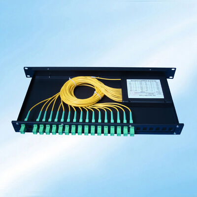 1X16 ラックマウント 光ファイバー PLC スプリッタ