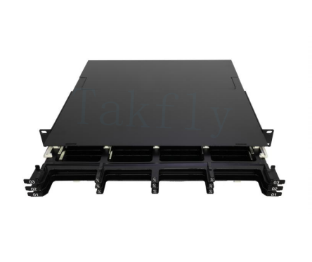 1U 144C 高密度MPOパッチパネル 12カセット,MPOからLC変換,SAN/LAN/データセンターのために事前終了