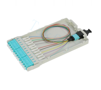 1U 144C 高密度MPOパッチパネル 12カセット,MPOからLC変換,SAN/LAN/データセンターのために事前終了