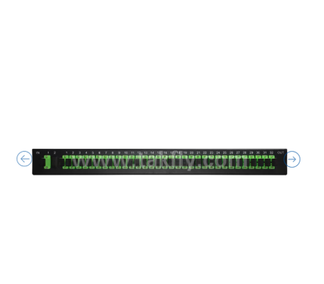 1U ラックマウント PLC オプティカルスプリッタ 19インチ パネル,単調G657A1,SC/APC,光信号配送用