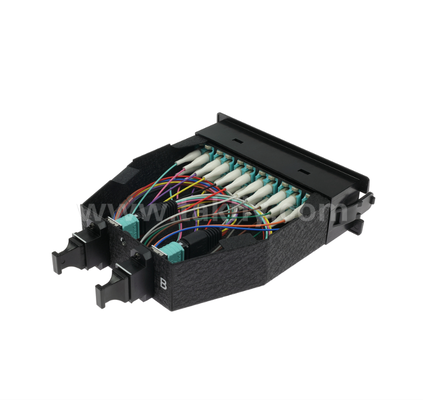 MPO/MTP から LC 前端カセットモジュール 12‐Core または 24‐Core,LC デュプレックスフロントパネル,ダブル MPO 後部アダプター,高密度データセンターケーブル用のプラグアンドプレイ