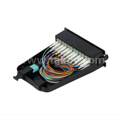 MPO/MTP to LC プリターミネートカセットモジュール 12コアまたは24コア,LCデュプレックスフロントパネル,ダブルMPOリアアダプター,高密度データセンターケーブル用のプラグアンドプレイ