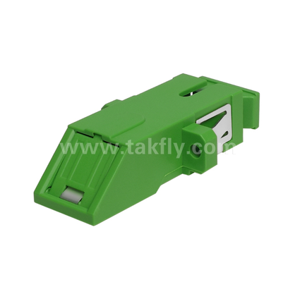 SC Diagonal Type Simplex Adapter with Built‐in Inner Shutter 防塵・レーザー・アイ・プロテクション,低挿入損失,データセンター・FTTxファイバー接続用
