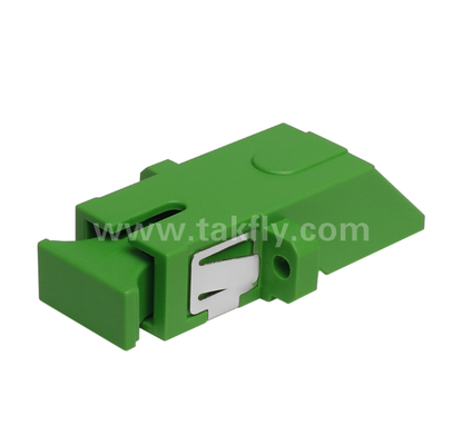 SC Diagonal Type Simplex Adapter with Built‐in Inner Shutter 防塵・レーザー・アイ・プロテクション,低挿入損失,データセンター・FTTxファイバー接続用