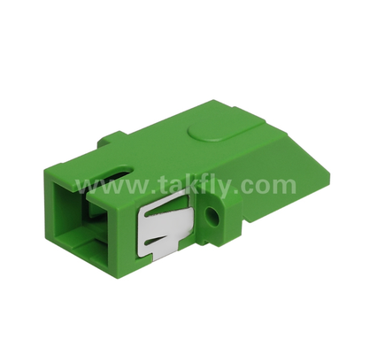SC Diagonal Type Simplex Adapter with Built‐in Inner Shutter 防塵・レーザー・アイ・プロテクション,低挿入損失,データセンター・FTTxファイバー接続用