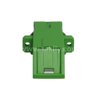 SC Diagonal Type Simplex Adapter with Built‐in Inner Shutter 防塵・レーザー・アイ・プロテクション,低挿入損失,データセンター・FTTxファイバー接続用