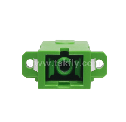 SC Diagonal Type Simplex Adapter with Built‐in Inner Shutter 防塵・レーザー・アイ・プロテクション,低挿入損失,データセンター・FTTxファイバー接続用