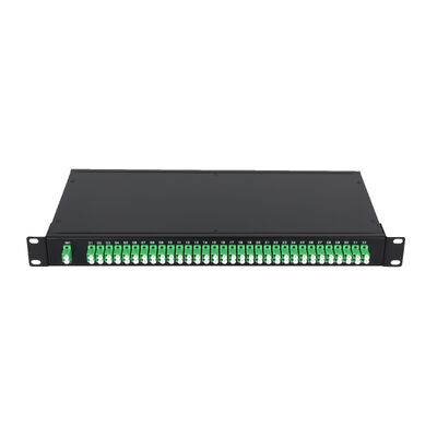 OEM 1U 19 インチ 2x64 ラックマウント LC 光ファイバー PLC スプリッター、FTTx データセンター用