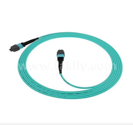 MPO/MTP 16-Fiber OM4 トランクケーブル 超大規模データセンターのための高密度,低挿入損失 (40G/100G/400G Ready)