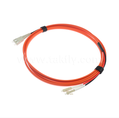 SC-UPC - LC-UPC OM1 デュプレックス フラットツイン光ファイバーパッチコード 2.0mm オレンジ マルチモード光ジャンパーケーブル